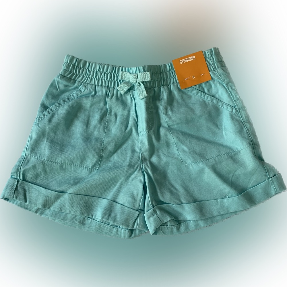 GYMBOREE NWT-GIRLS sz 6- AQUA BLUE SHORTS